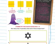 Non-verbal reasoning worksheet: Symmetry revision