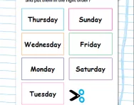 Order the days of the week worksheet