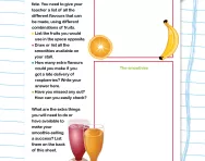 Problem-solving worksheet: smoothies