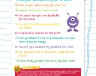 Punctuating sentences football worksheet