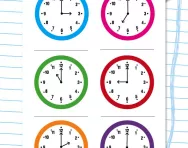 Reading the time to the hour worksheet