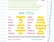 Recognise the shapes of words worksheet