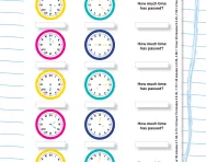 Roman numerals: time intervals worksheet