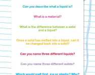 Solids and liquids quiz worksheet