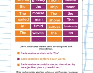 Sorting jumbled-up sentences worksheet