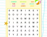 Summer holiday wordsearch for Reception and Y1