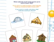 Using different materials to make a home worksheet