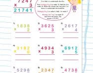 Using the short multiplication method worksheet