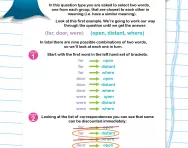 Verbal reasoning worksheet: Selecting synonyms