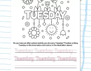 Write the days of the week: Tuesday