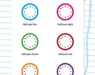 Writing the time to the half hour worksheet