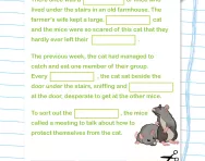 Year 2 Cloze test: the cat and the mice