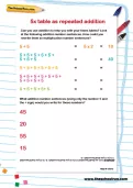 5 times table as repeated addition worksheet