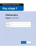 Cover for SATS 2024 KS1 Maths 