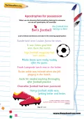 Apostrophes for possession football worksheet