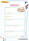 Book reviews in Y2: responding to texts worksheet