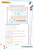 Compare and order fractions worksheet