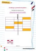 Creating a symmetrical pattern worksheet