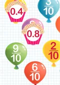 Recognising a decimal equivalent of any number of tenths tutorial