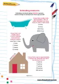 Estimating measures worksheet