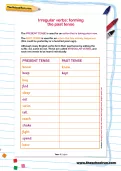 Irregular verbs: forming the past tense worksheet
