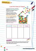 Learn the names of shapes worksheet