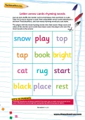Letter arrow cards rhyming words