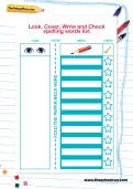 Look, Cover, Write and Check spelling words list