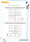 Mini word Sudoku