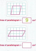 Calculating the area of a parallelogram tutorial