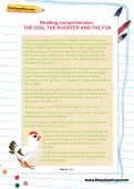 Reading comprehension: THE DOG, THE ROOSTER AND THE FOX