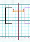 Reflecting shapes in a vertical mirror line on a co-ordinates grid tutorial