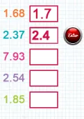 Rounding decimals with two decimal places to one decimal place tutorial