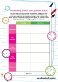 Sequencing events: past, present, future worksheet