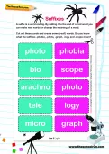 Suffixes worksheet