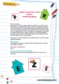 Upper and lower case letters matching game