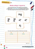 Words ending in -ing and -ly worksheet