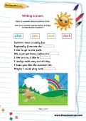 Writing a poem worksheet