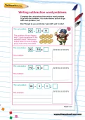 Writing subtraction word problems worksheet