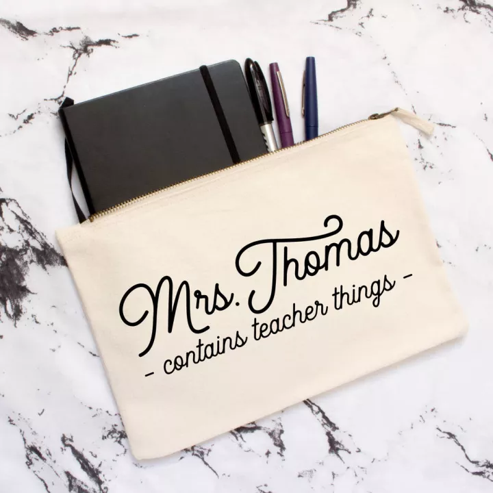 Personalised 'Teacher Things' Pencil Case