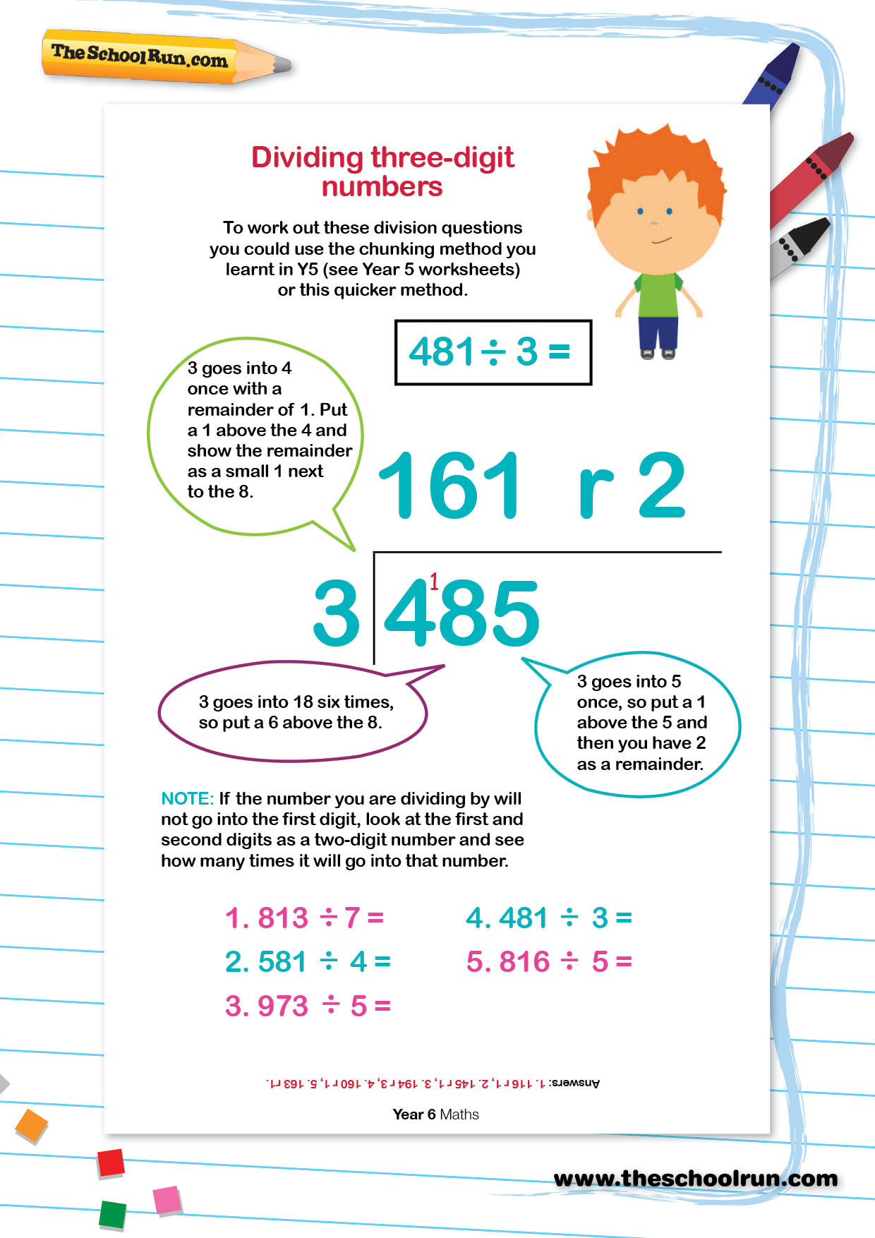 Dividing Three Digit Numbers Theschoolrun 9669