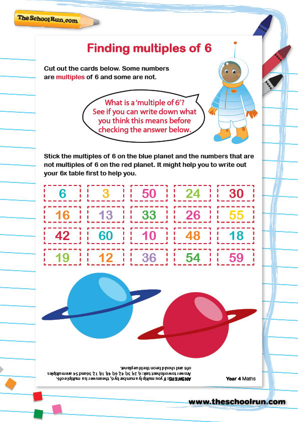 Identify multiples of 6 | TheSchoolRun