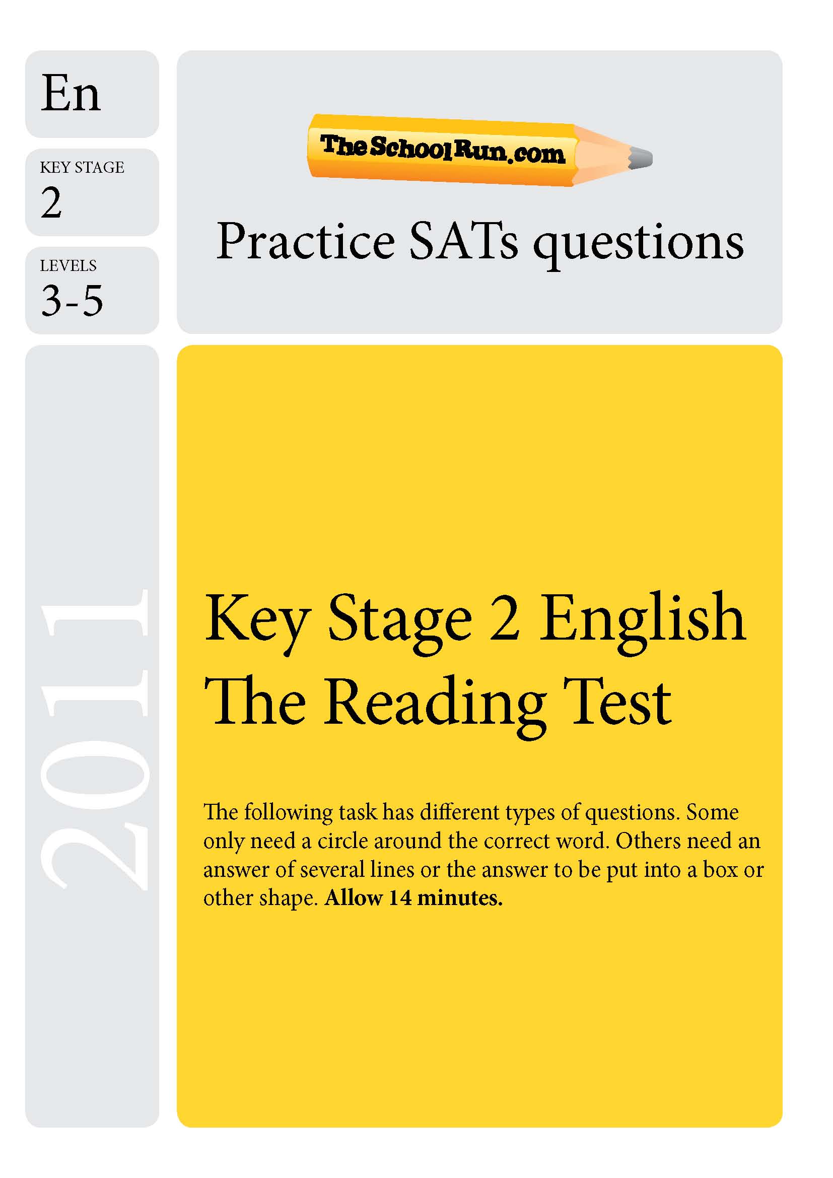 Key Stage 2 - English Practice SATs papers | TheSchoolRun