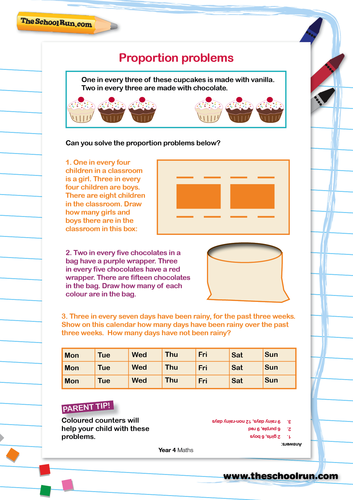 Proportion Problems TheSchoolRun   Proportion Problems 