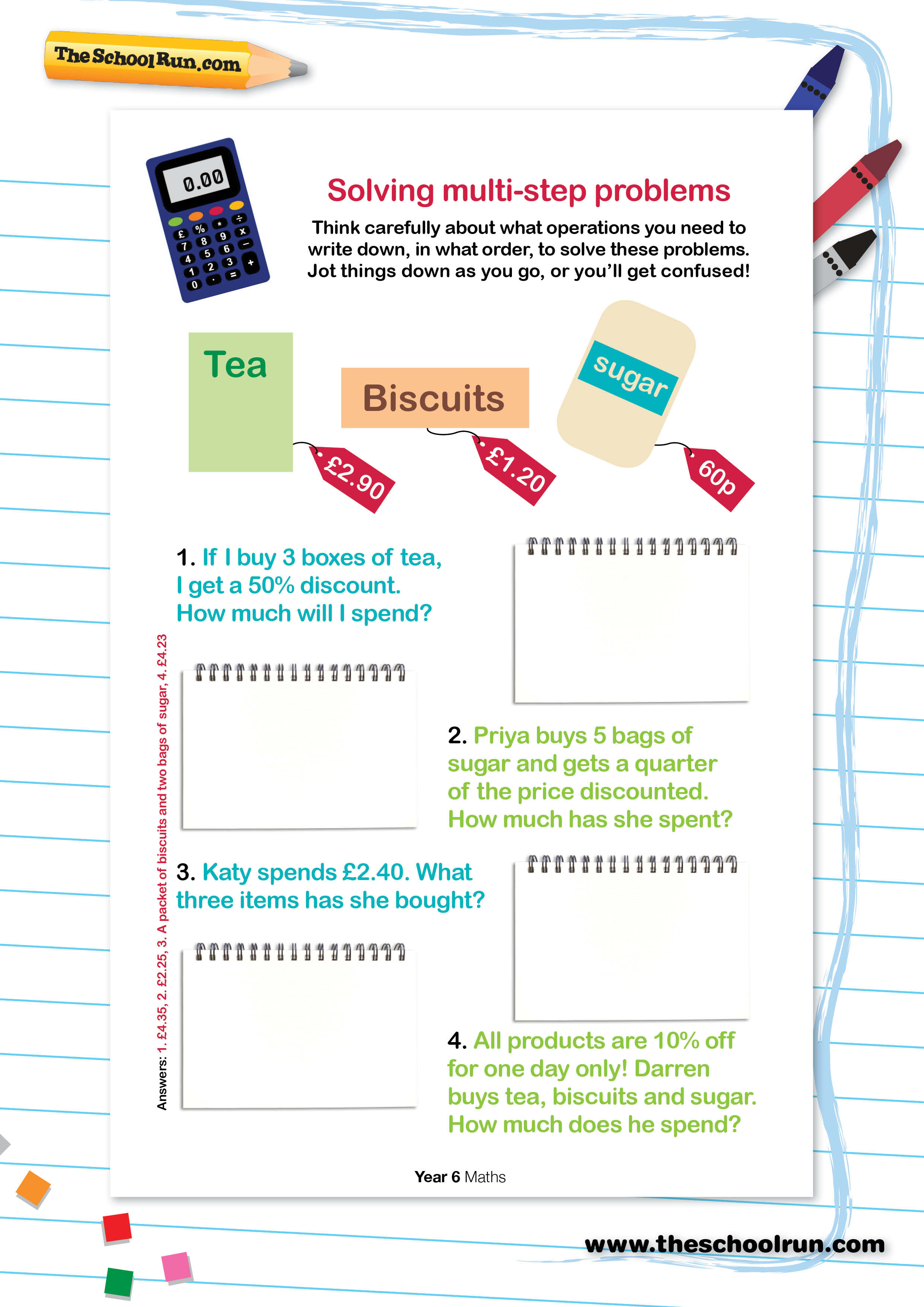 problem solving involving multi step