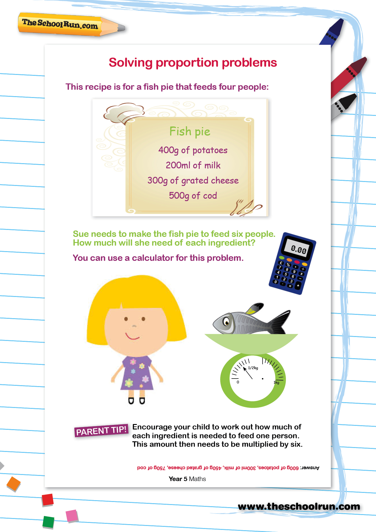 Solving Proportion Problems TheSchoolRun   Solving Proportion Problems 