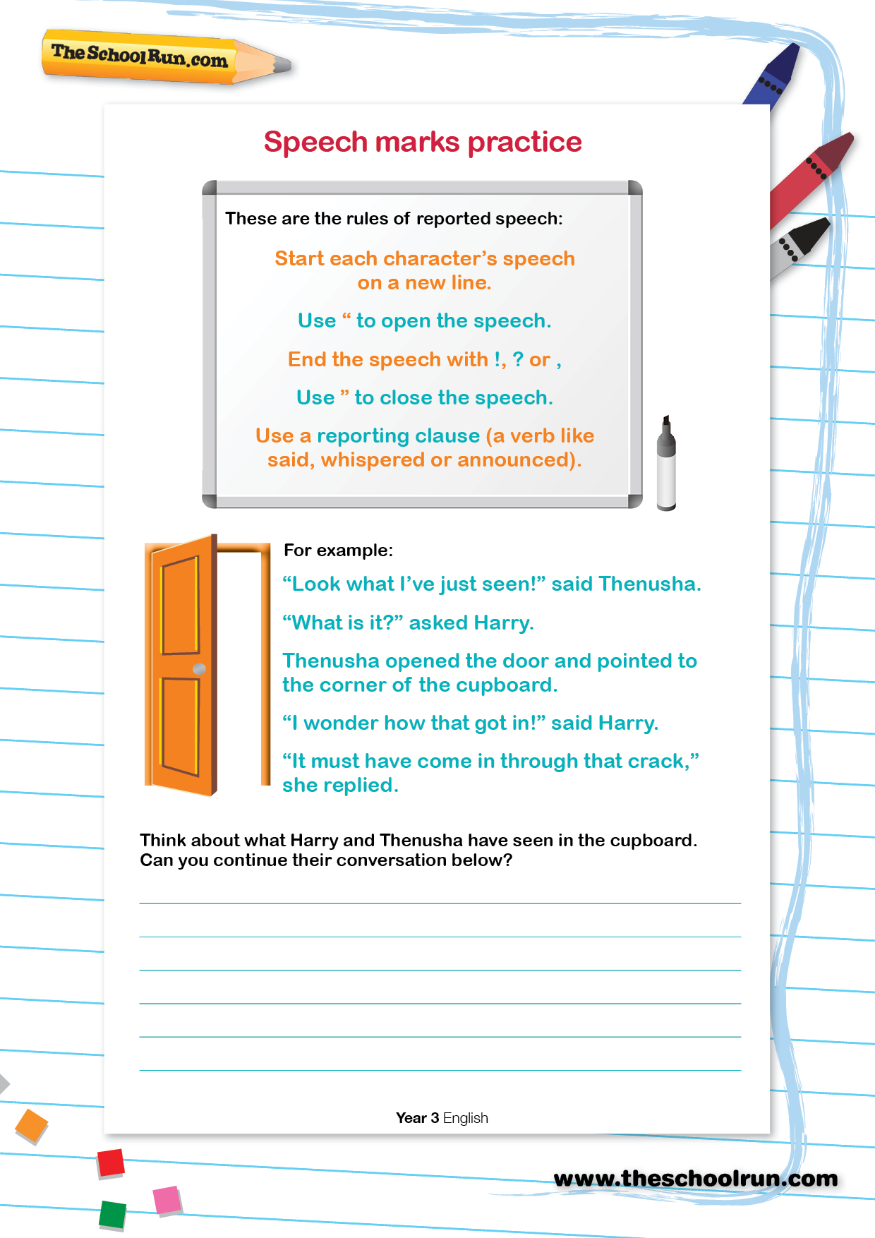 speech marks homework ks2