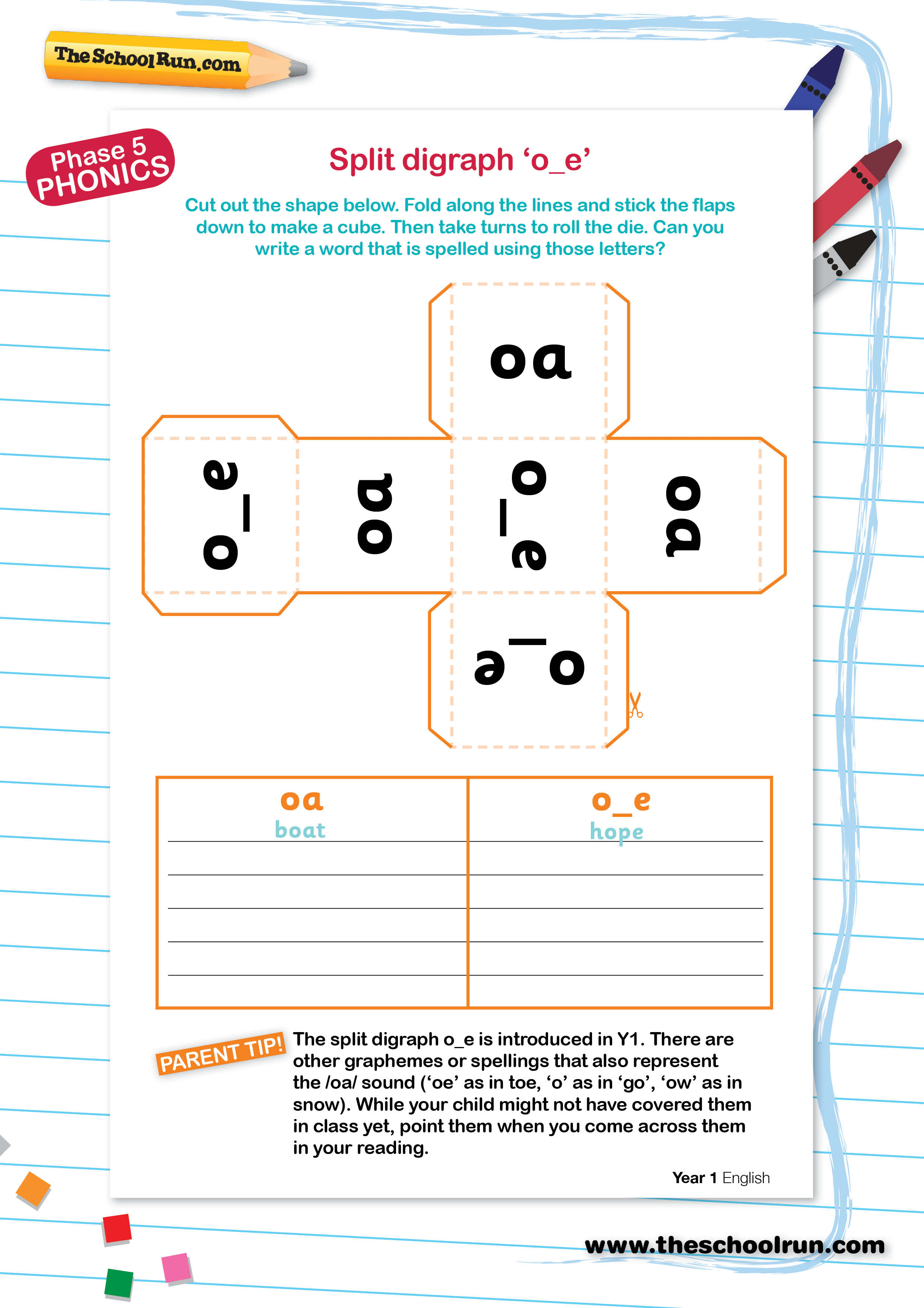 5 letter words with oe split digraph