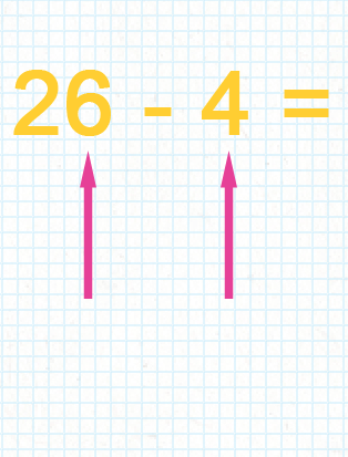 Subtracting a one digit number from a two digit number tutorial ...