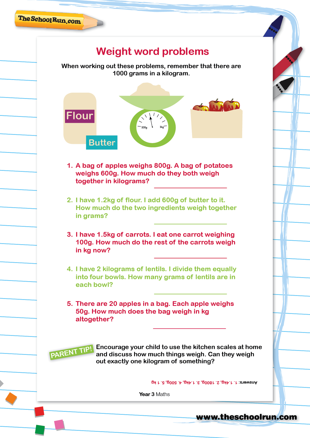 Weight Word Problems Theschoolrun